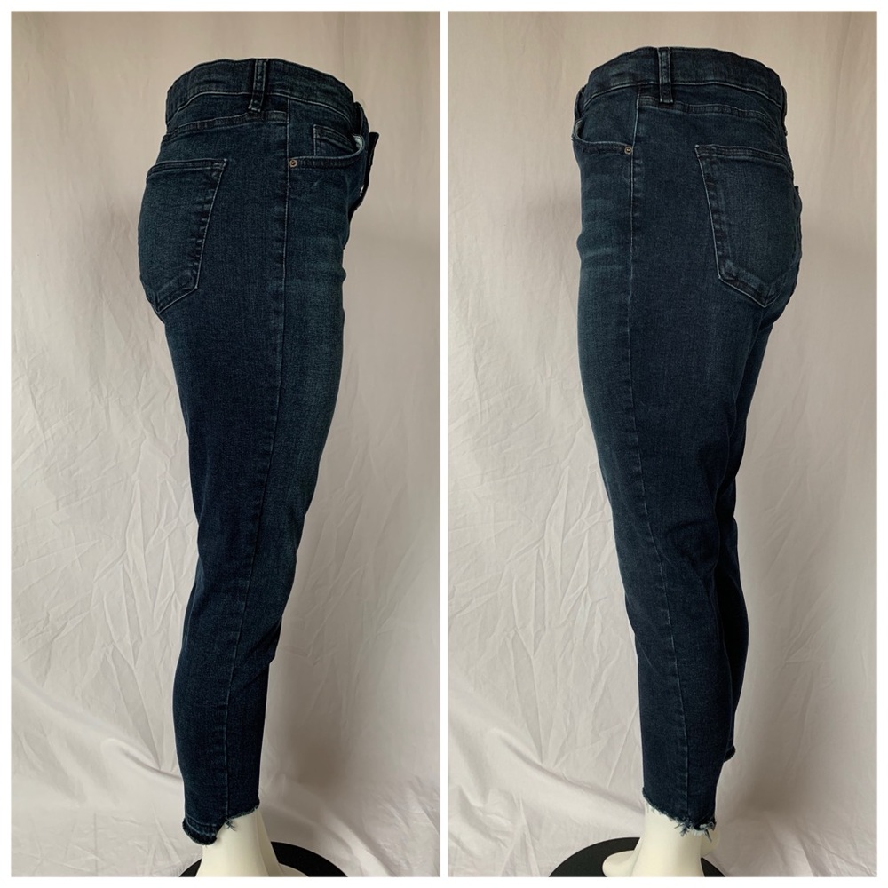 Topshop MOTO Jamie frayed hem skinny jeans stretch - Picture 3 of 8